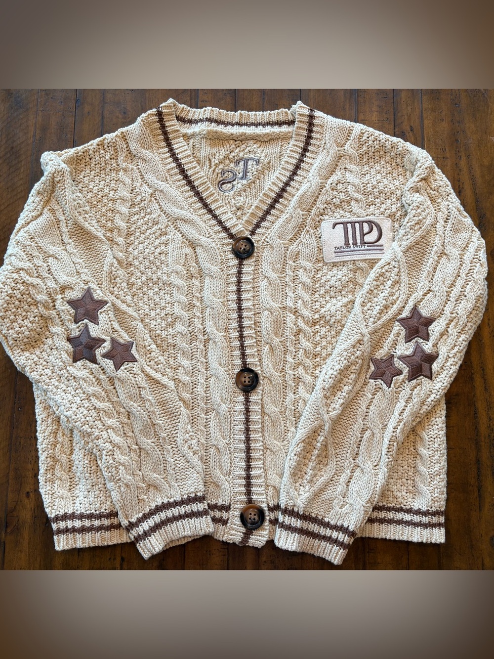 Taylor Swift Tortured Poets Department Chunky Cableknit Sweater Cardiagan XS/SM